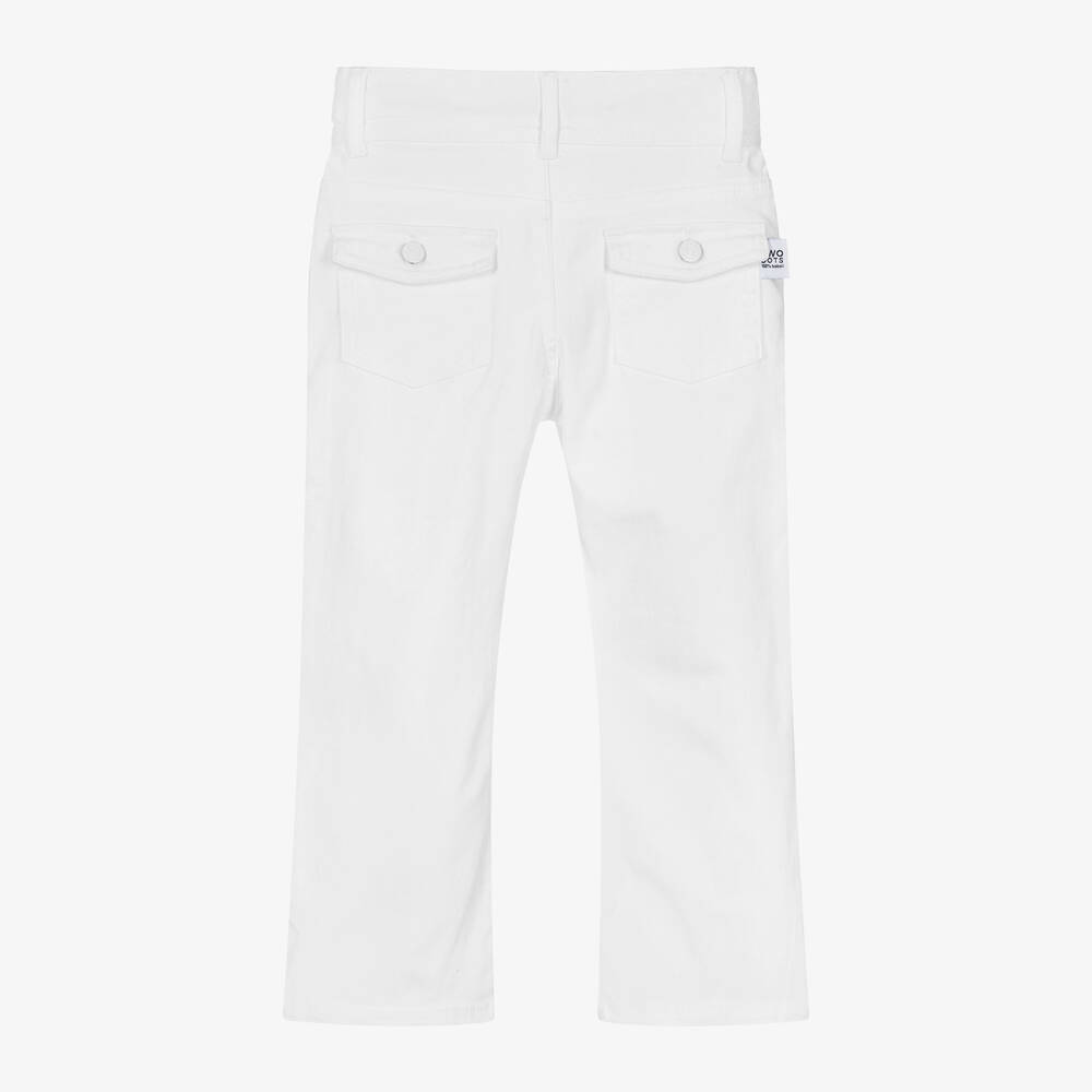 Boboli-Girls White Flared Jeans | Childrensalon Outlet