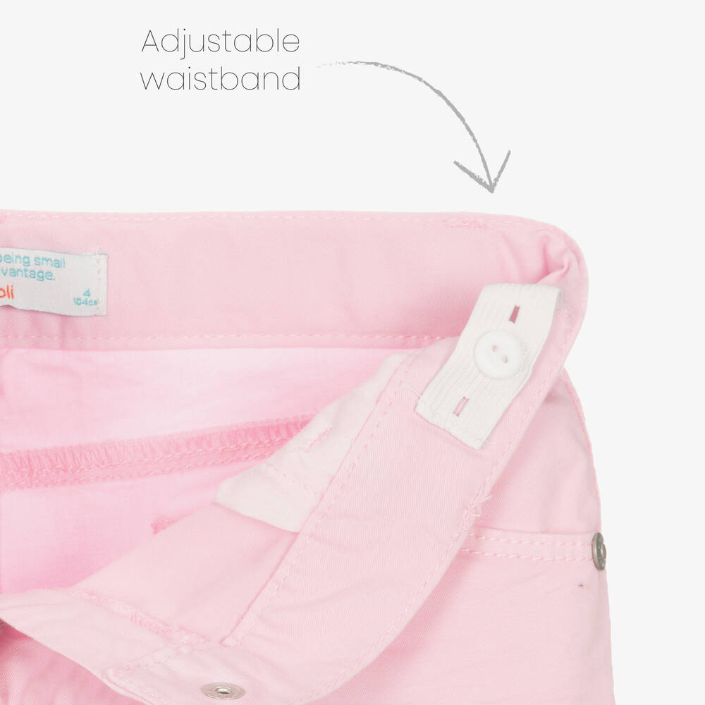 Bobux-طقم شورت قطن جيرسي لون أبيض وزهري للبنات | Childrensalon Outlet