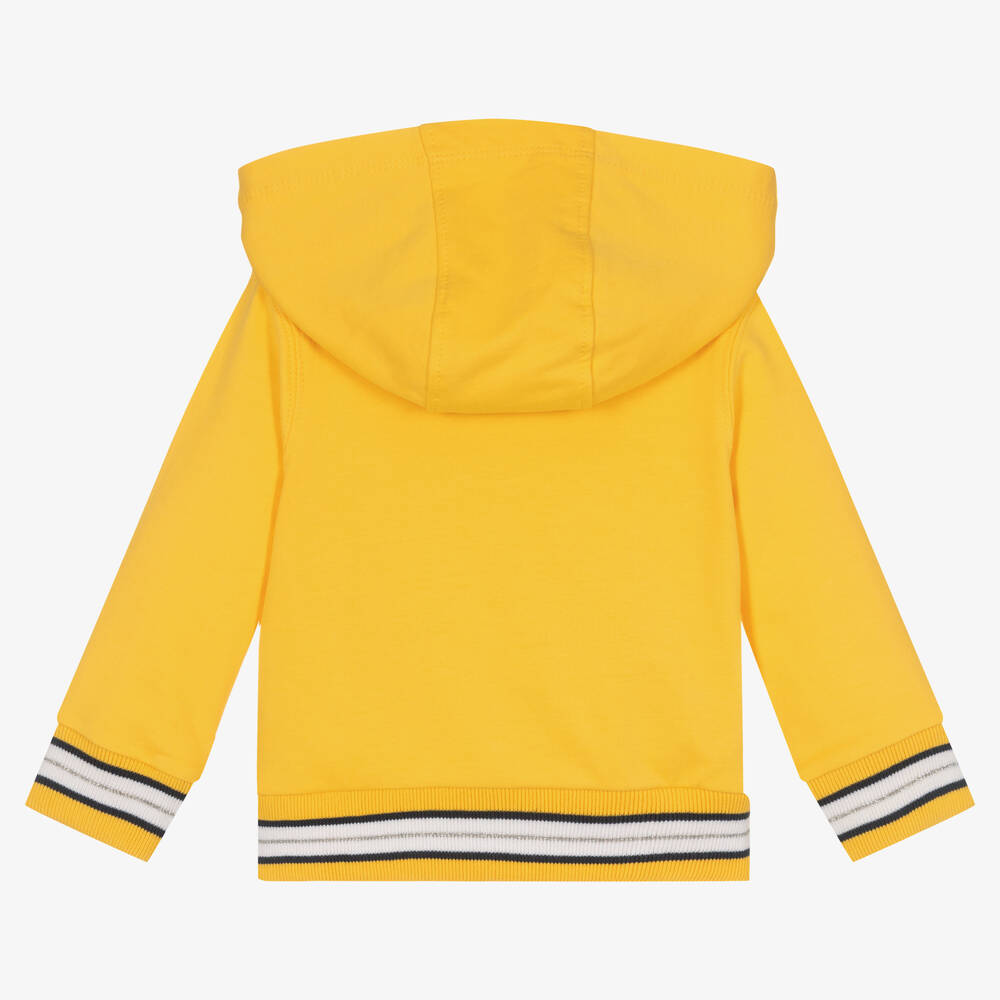 Boboli-Girls Yellow Cotton Daisy Zip-Up Top | Childrensalon Outlet