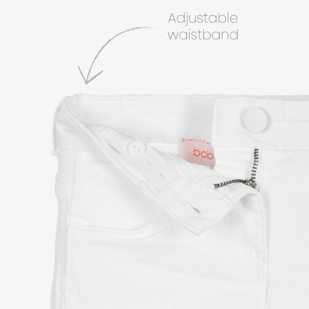 Boboli-Girls Yellow & White Denim Shorts Set | Childrensalon Outlet