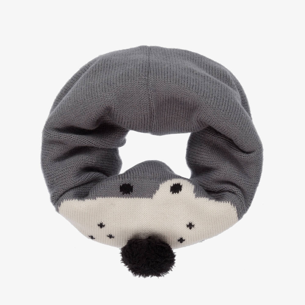 Boboli - Grey Knitted Snood | Childrensalon