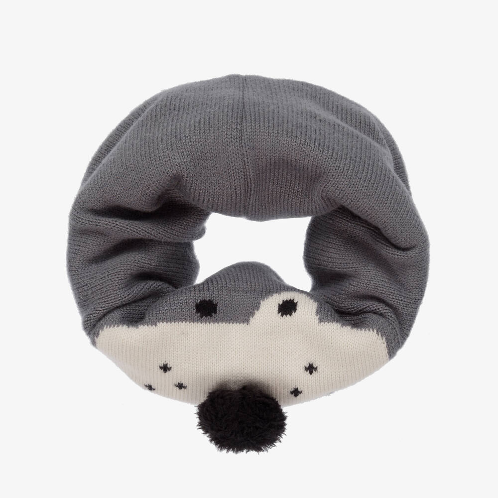 Boboli - Snood gris en maille | Childrensalon