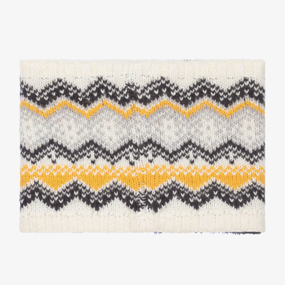 Boboli-Кремовый вязаный снуд с узором фэр-айл | Childrensalon Outlet