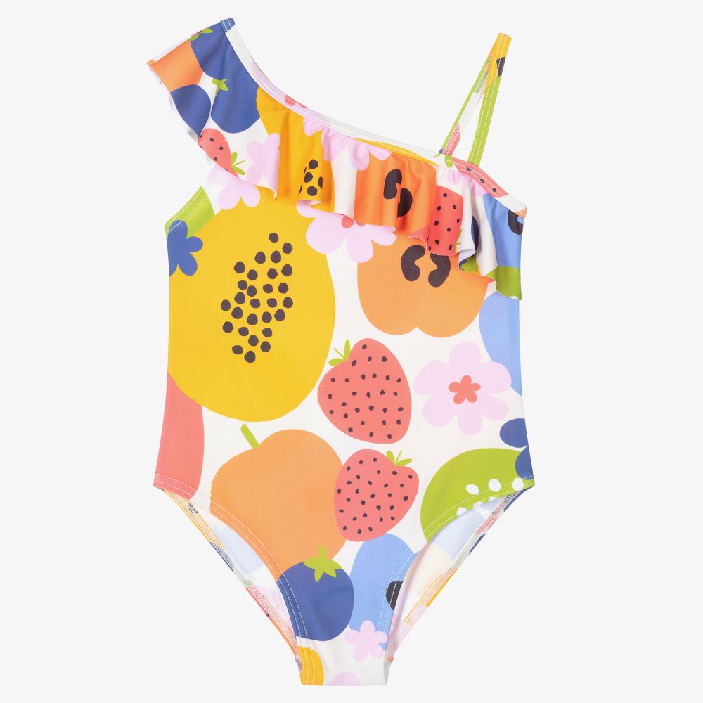 Boboli - Ivory & Pink Floral Swimsuit | Childrensalon