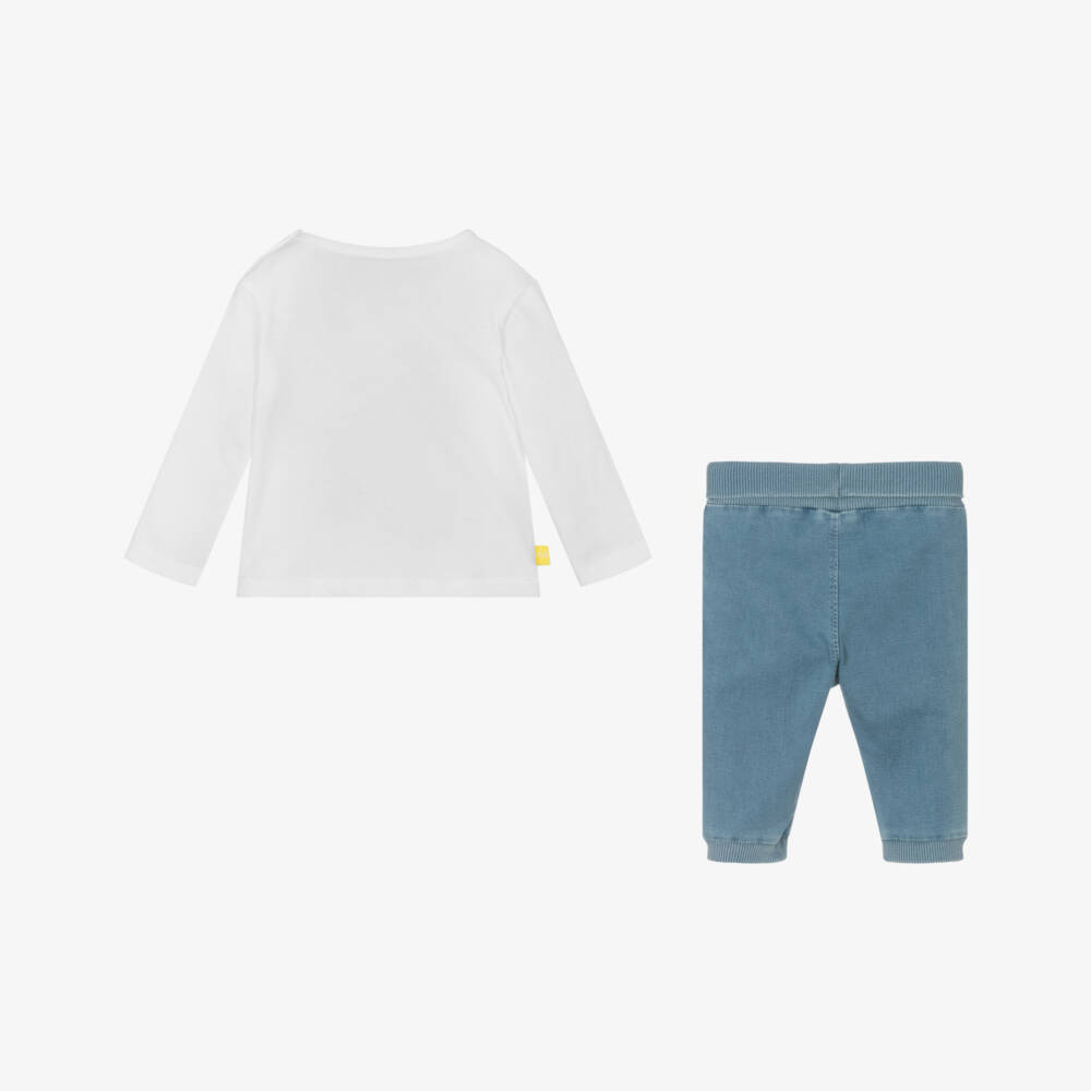 Boboli-Little Gentleman's Blue & White Ensemble | Childrensalon Outlet