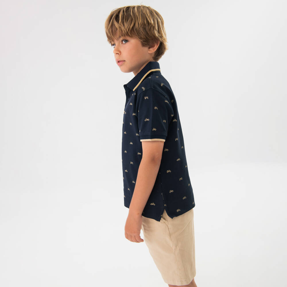 Boboli-Комплект из хлопка синий и бежевый для мальчиков | Childrensalon Outlet