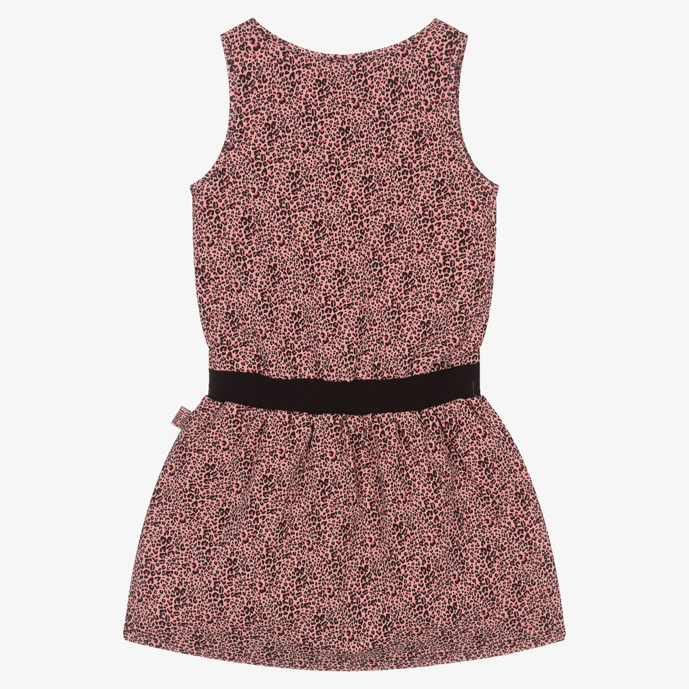 Boboli-طقم ليغنغز وفستان قطن جيرسي لون زهري وأسود | Childrensalon Outlet