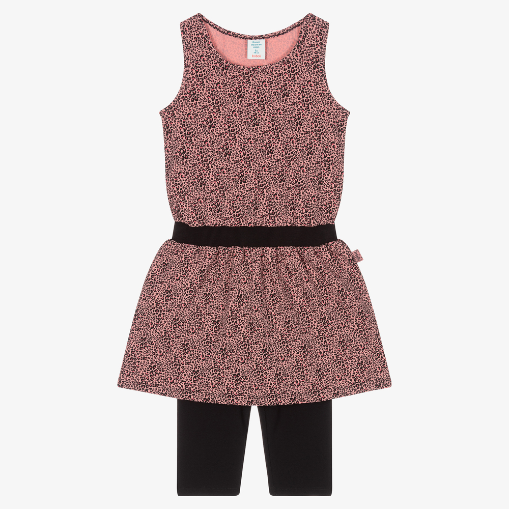 Boboli - Pink Dress & Leggings Set | Childrensalon