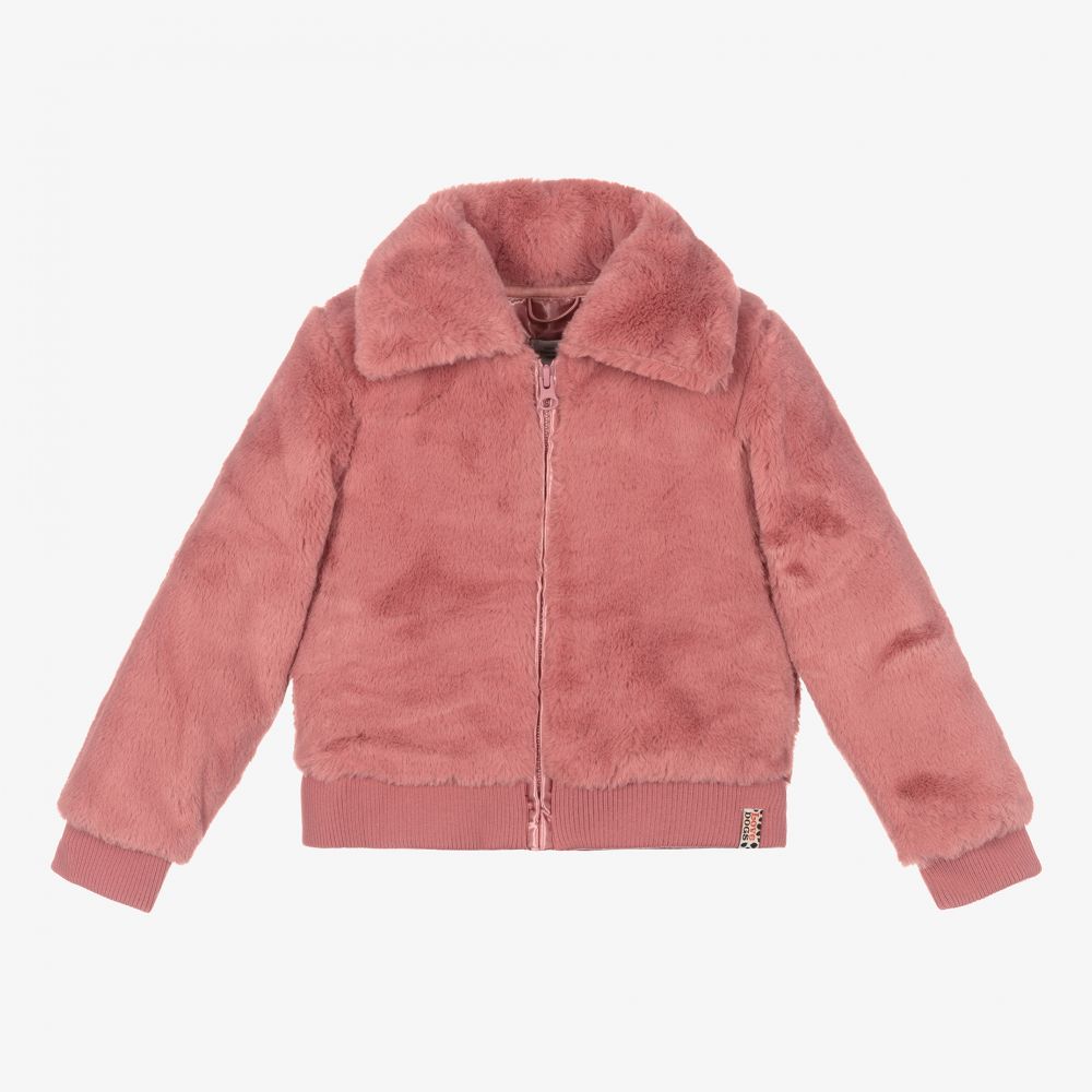 Boboli - Rosa Bomberjacke aus Kunstpelz | Childrensalon