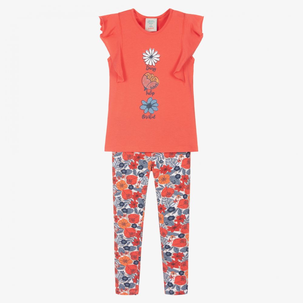 Boboli - Pink Floral Leggings Set | Childrensalon