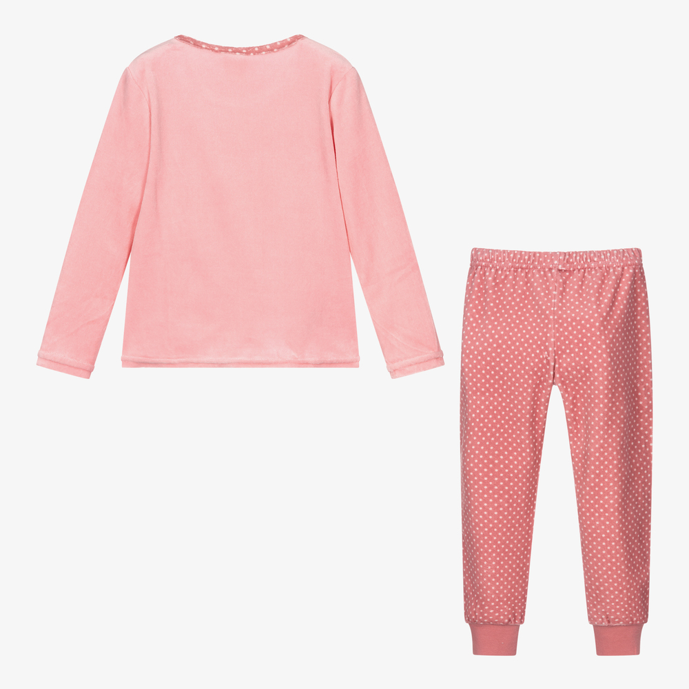 Pink velour pyjamas shop