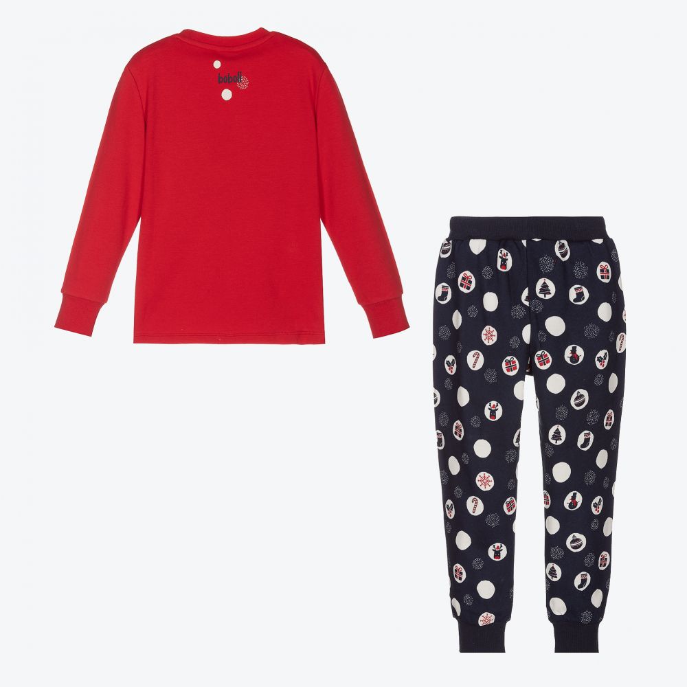 Bobux-بيجاما قطن لون أحمر وكحلي | Childrensalon Outlet