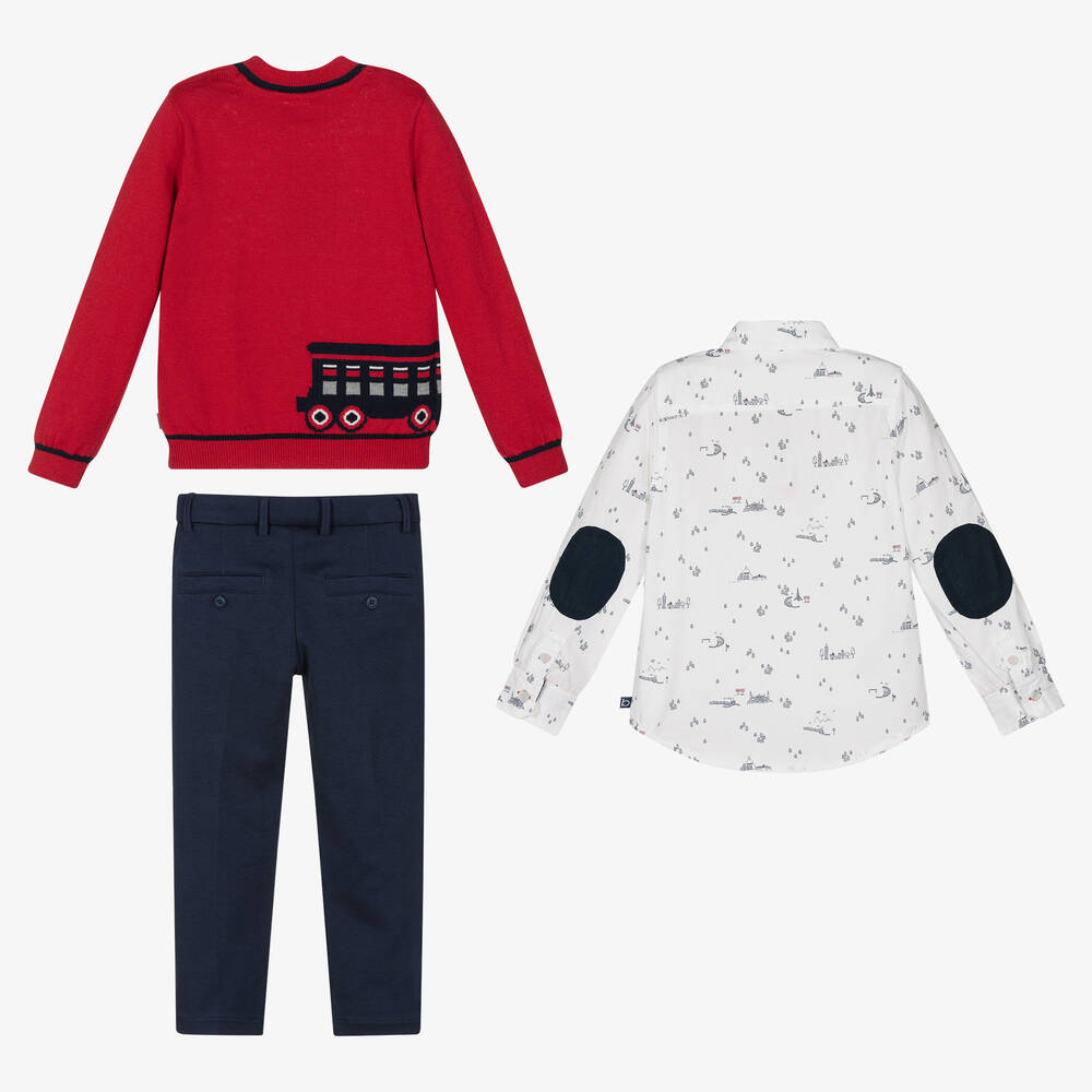 Boboli-Комплект с красным топом и синими брюками | Childrensalon Outlet