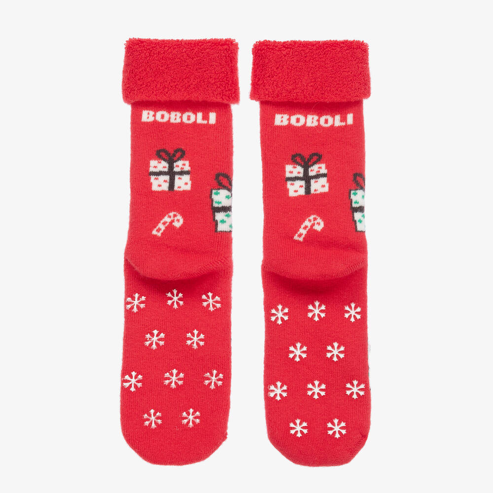 Bobux-جوارب مزيج قطن محبوك لون أحمر | Childrensalon Outlet