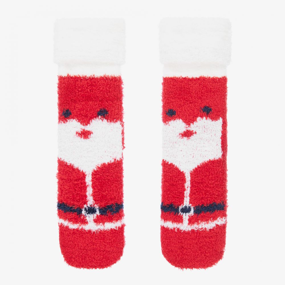 Boboli - Красные хлопковые носки с Санта-Клаусом | Childrensalon
