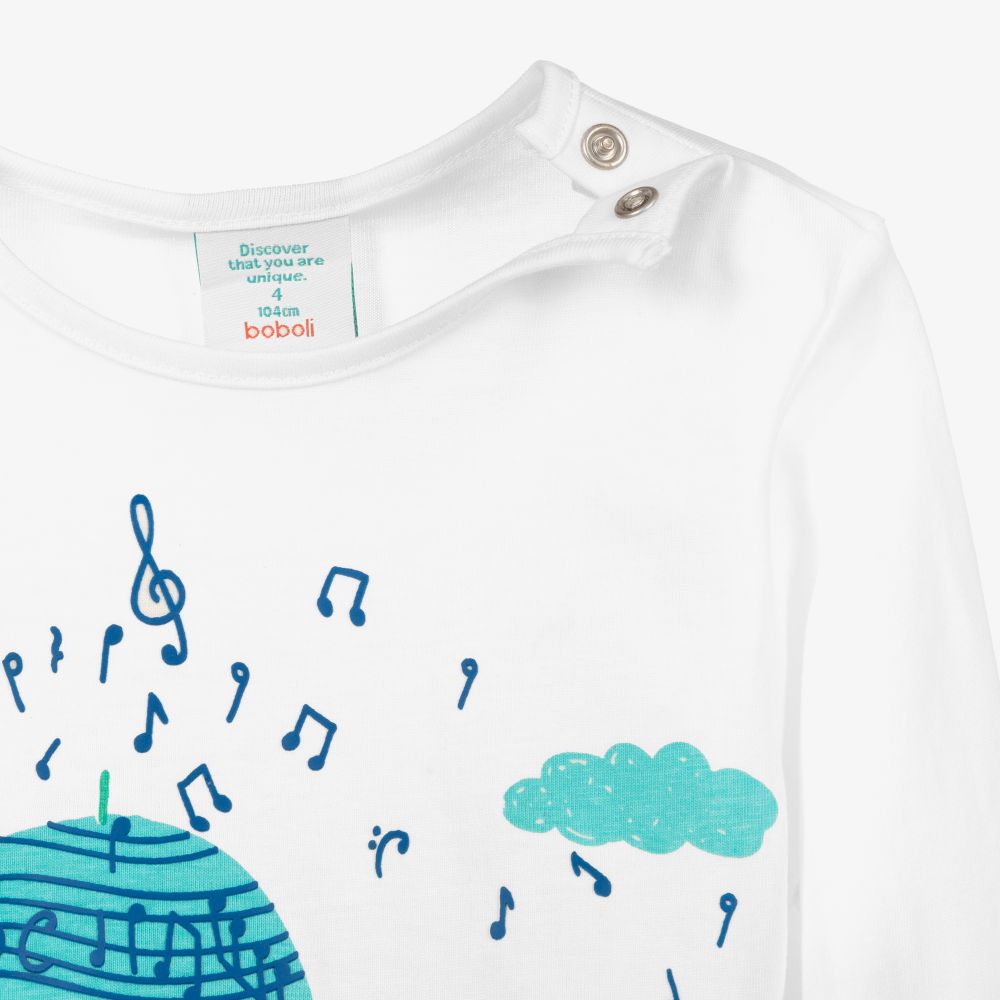 Boboli-Бело-синий комплект с легинсами | Childrensalon Outlet