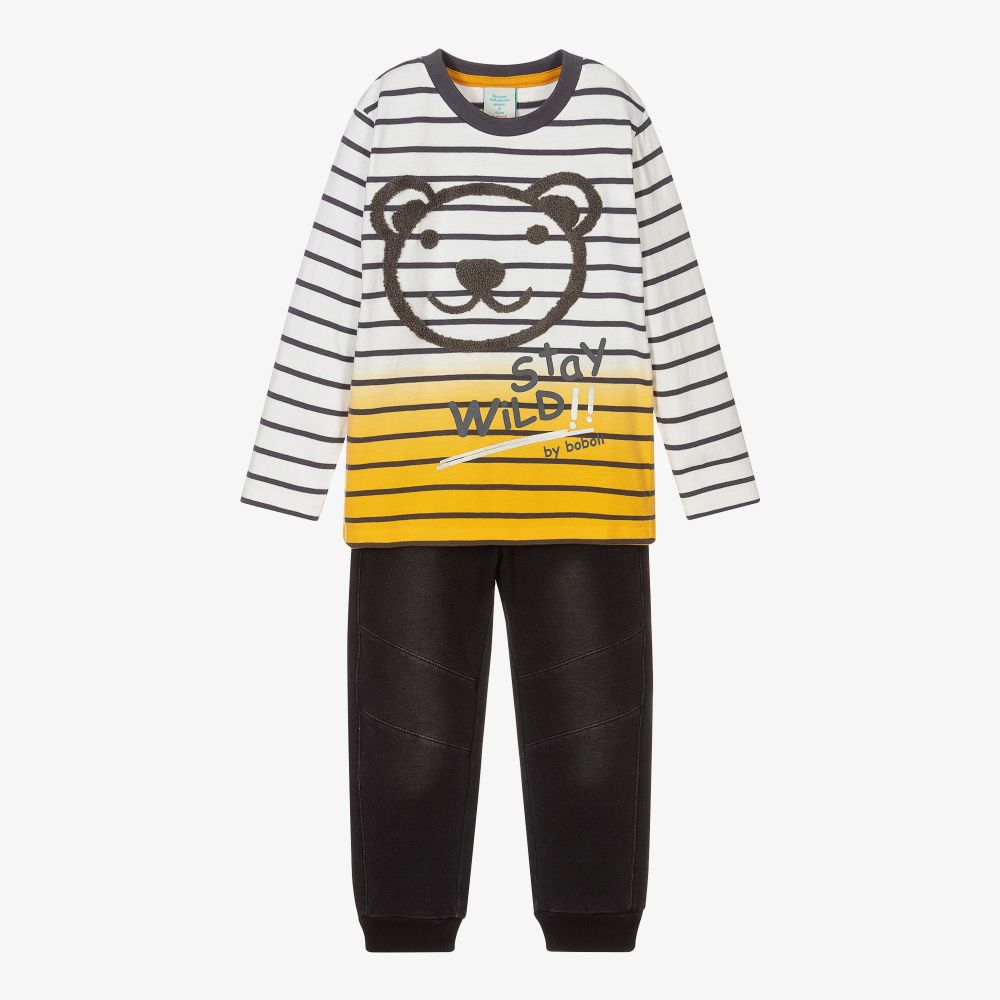 Boboli - Ensemble bas de jogging jaune et noir | Childrensalon