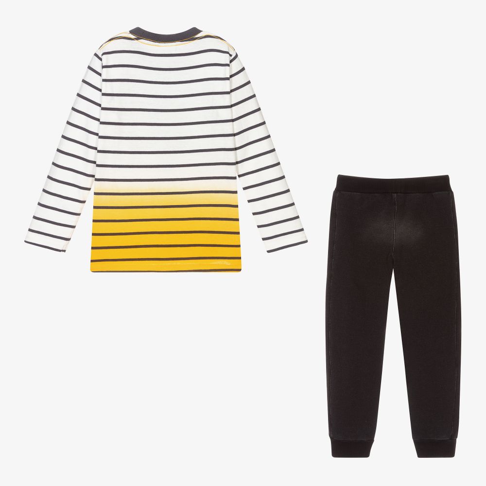 Boboli-Yellow & Black Joggers Set | Childrensalon Outlet
