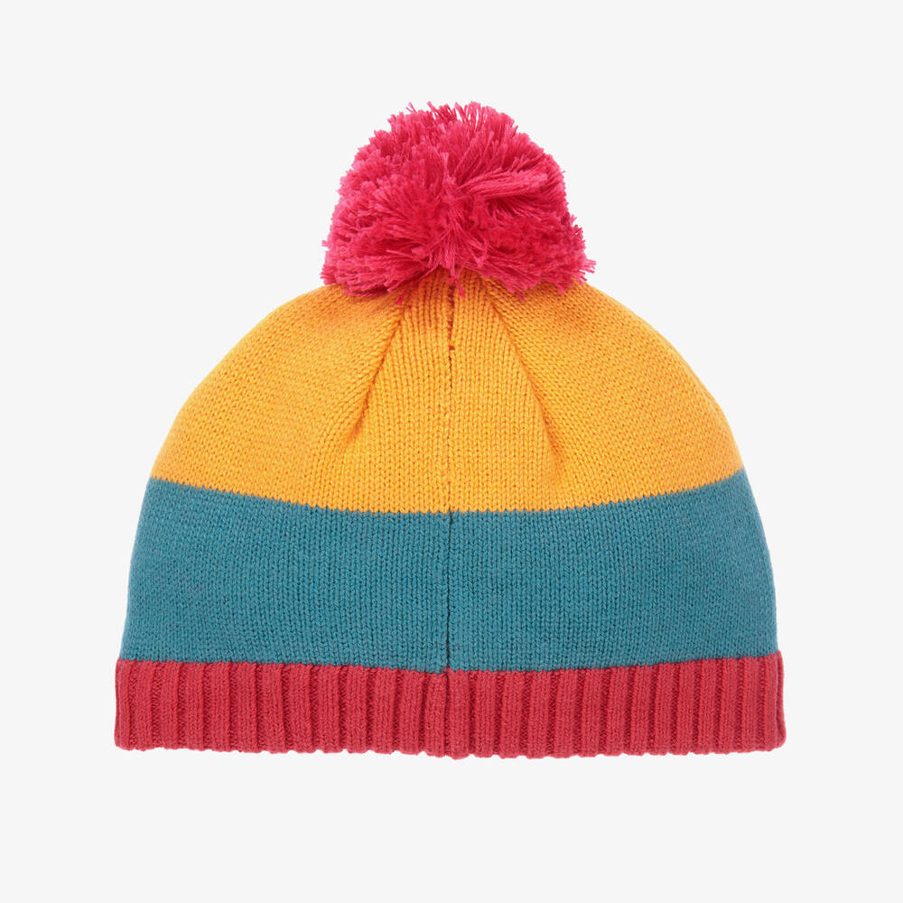 Boboli-Yellow & Blue Knitted Hat | Childrensalon Outlet