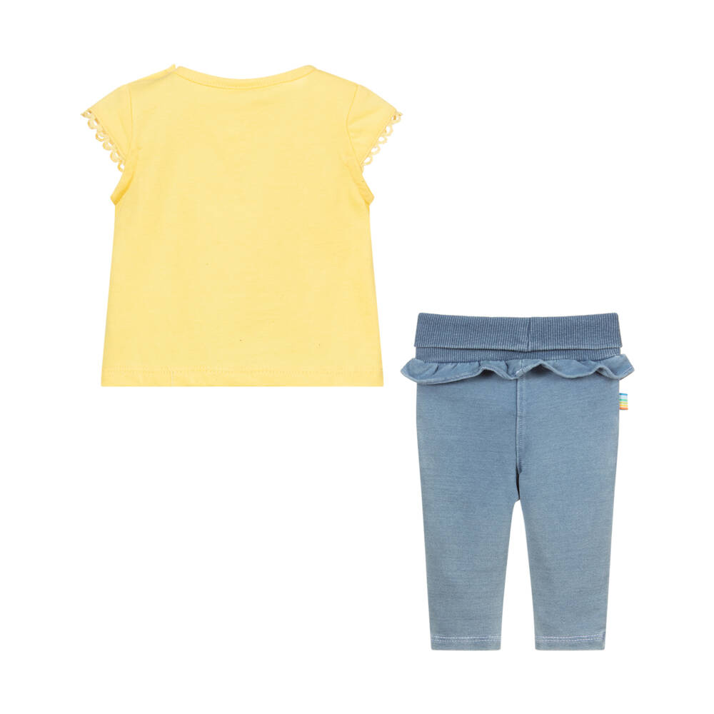 Boboli-Yellow & Blue Trouser Set | Childrensalon Outlet