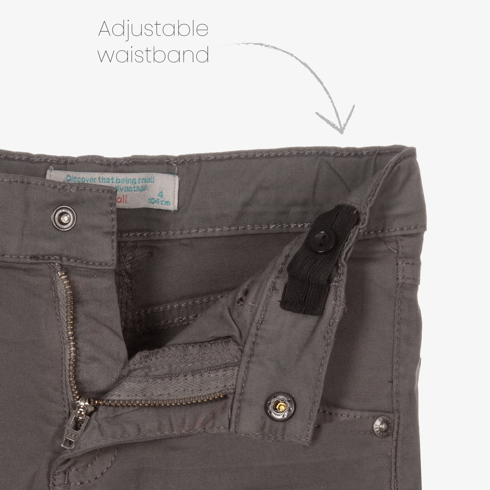 Boboli-طقم شورت قطن جيرسي لون أصفر ورمادي للأولاد | Childrensalon Outlet