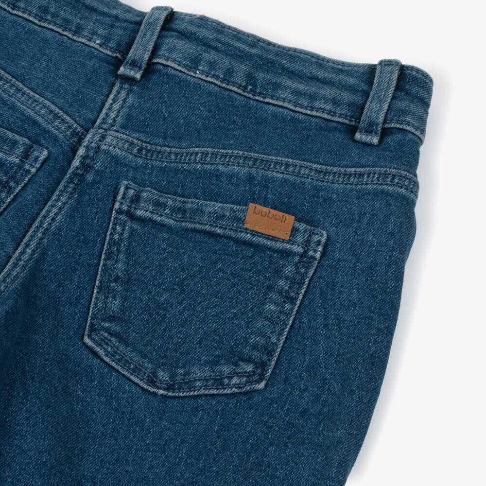 Boboli-Youthful Blue Wide-Leg Denim Pants | Childrensalon Outlet