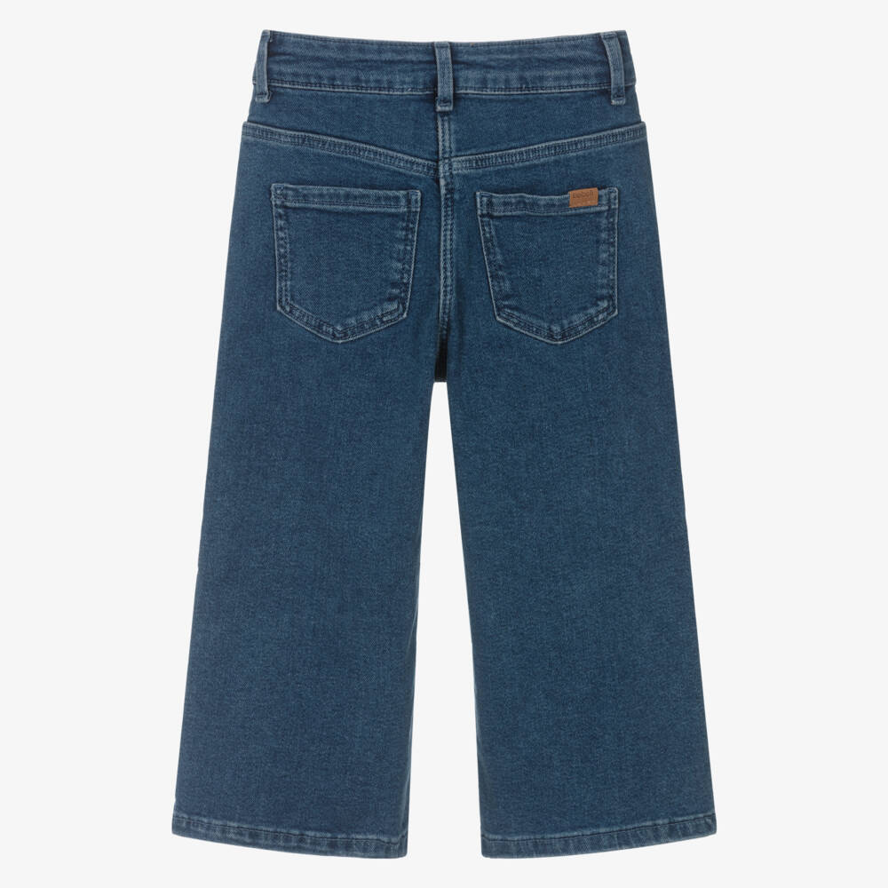 Boboli-Youthful Blue Wide-Leg Denim Pants | Childrensalon Outlet