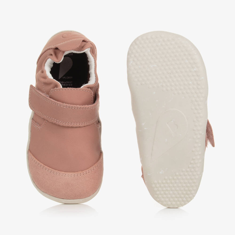 Bobux-Baby Girls Pink Leather First Walkers | Childrensalon Outlet
