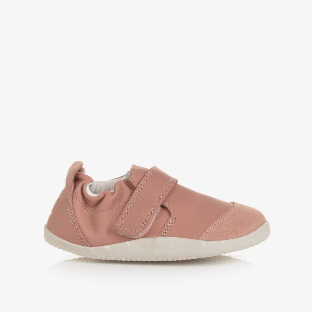 Bobux-Baby Girls Pink Leather First Walkers | Childrensalon Outlet