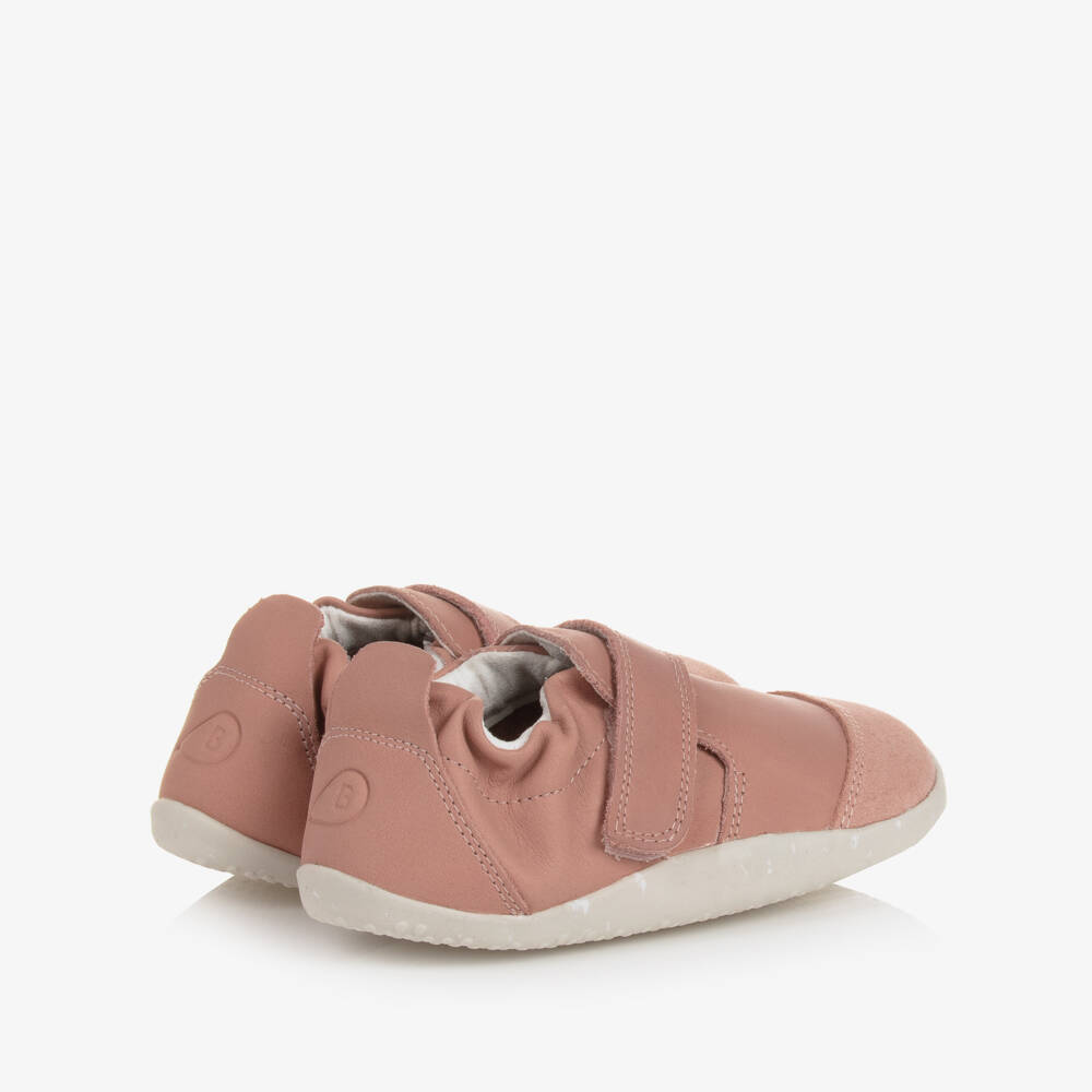 Bobux-Baby Girls Pink Leather First Walkers | Childrensalon Outlet