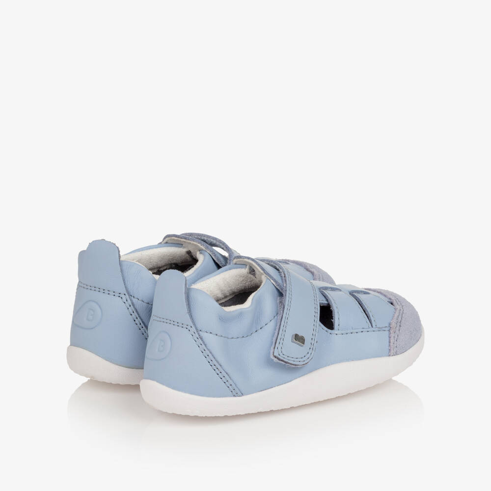 Bobux Xplorer-Baby Sky Blue Leather First Walker Sandals | Childrensalon Outlet