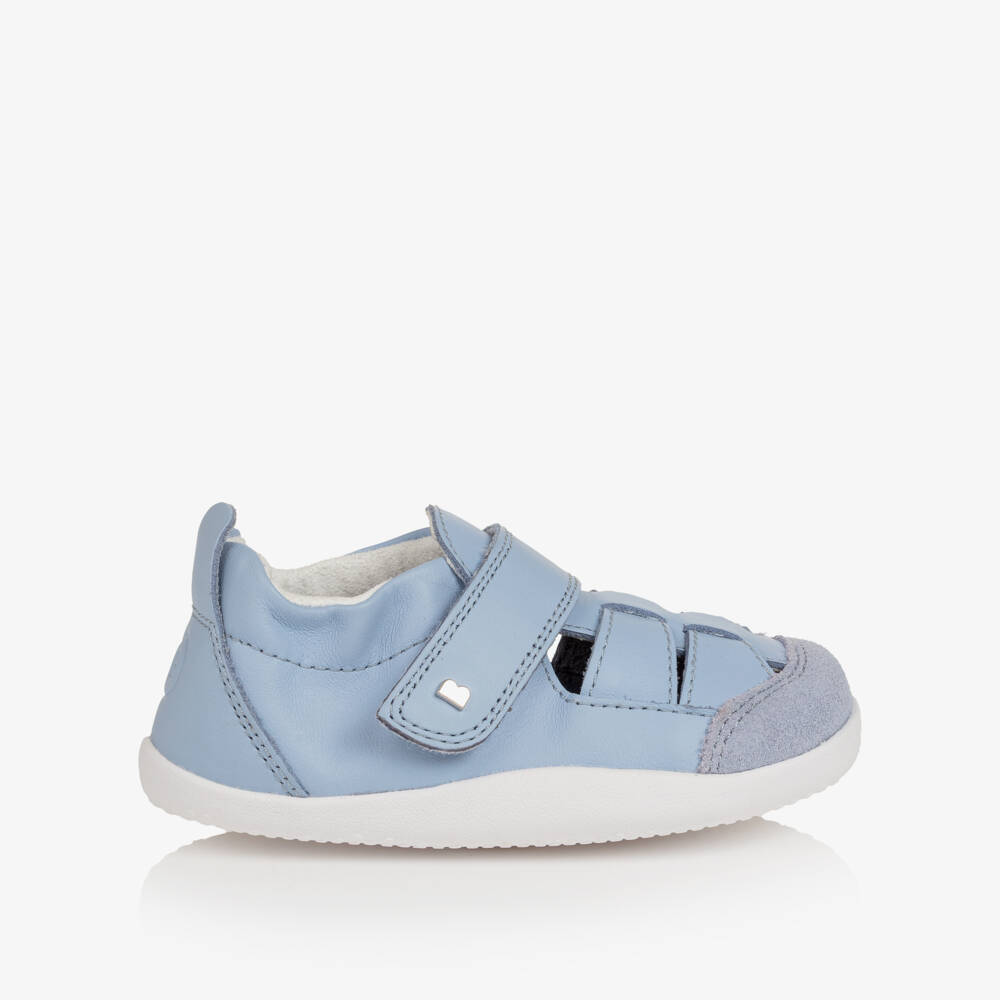 Bobux Xplorer-Baby Sky Blue Leather First Walker Sandals | Childrensalon Outlet
