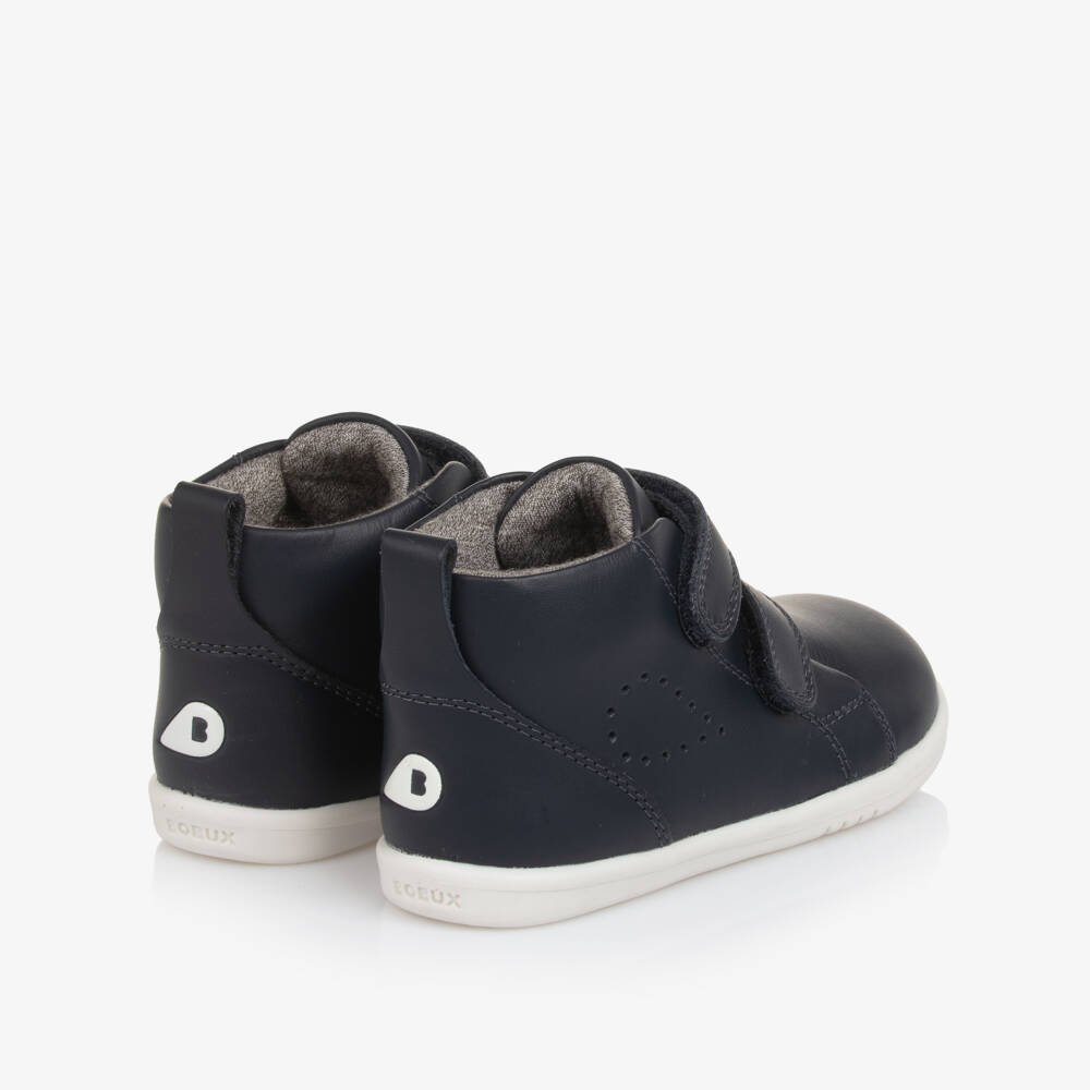 Bobux IWalk-Blue Hi Top Trainer | Childrensalon Outlet