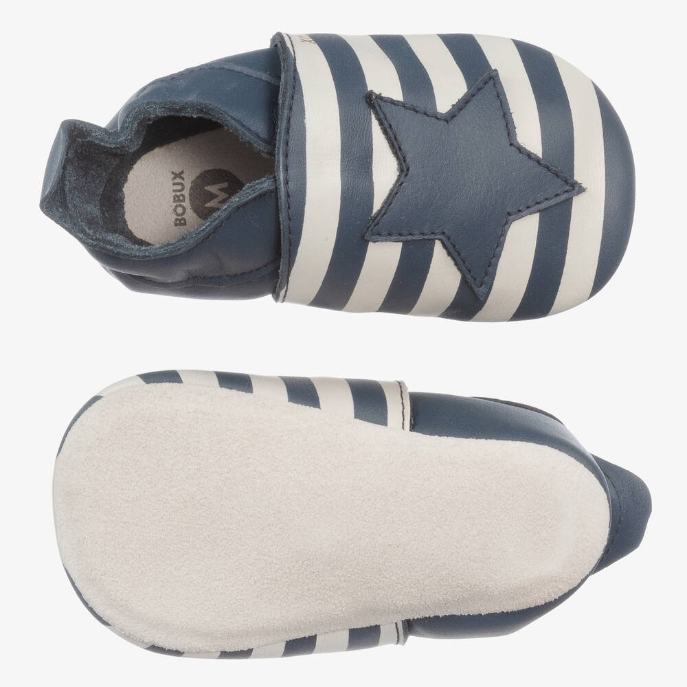 Bobux Blue Leather Pre Walker Shoes Childrensalon Outlet