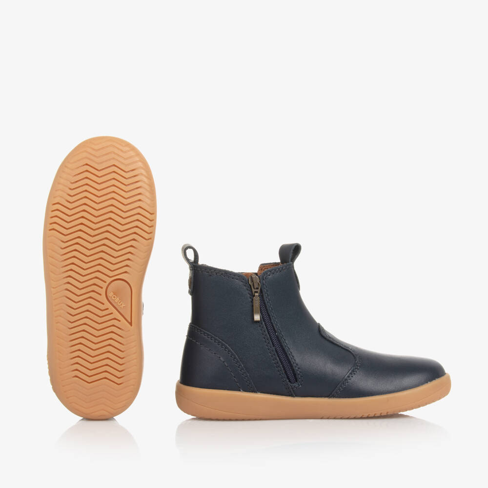 Bobux Kid +-Boys Azure Leather Footwear | Childrensalon Outlet