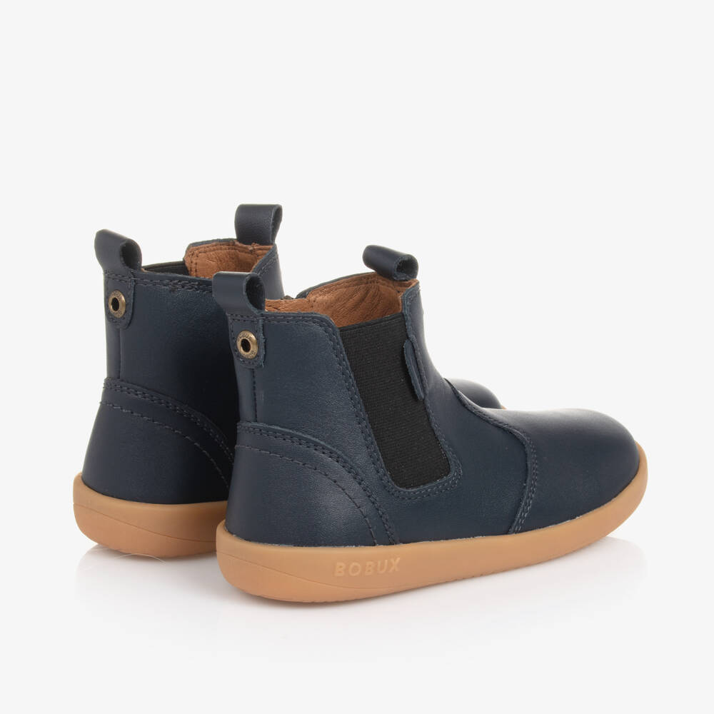 Bobux Kid +-Boys Azure Leather Footwear | Childrensalon Outlet
