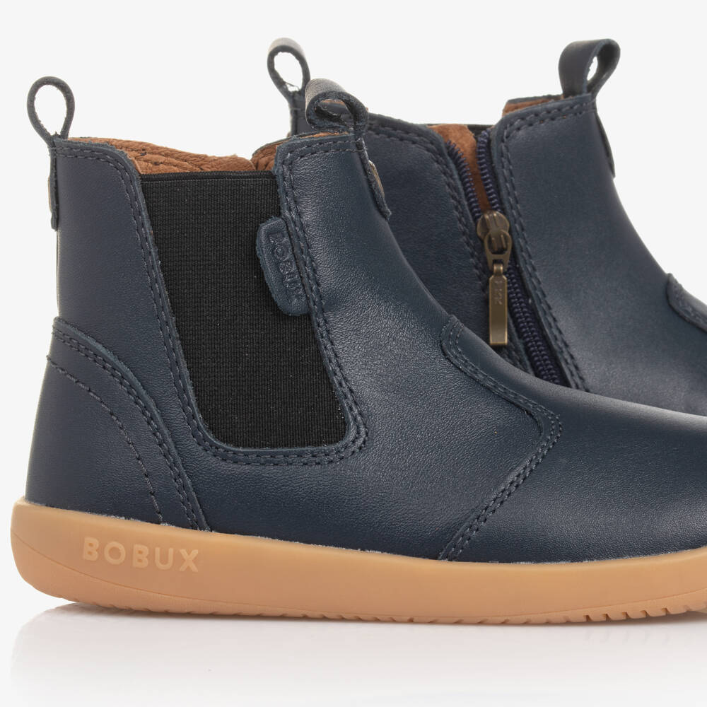 Bobux Kid +-Boys Azure Leather Footwear | Childrensalon Outlet
