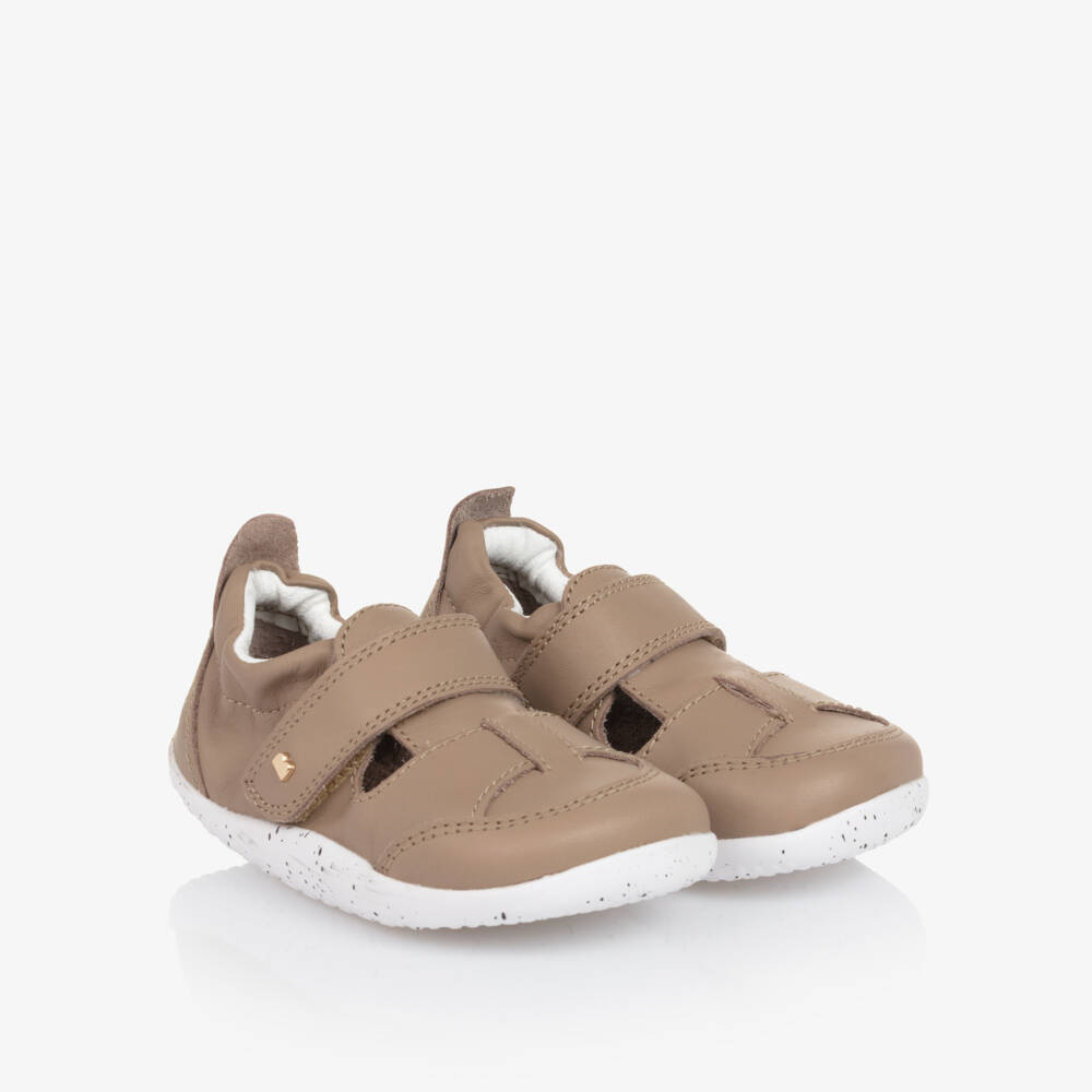 Bobux Xplorer-Boys Beige Leather Adventure Walkers | Childrensalon Outlet
