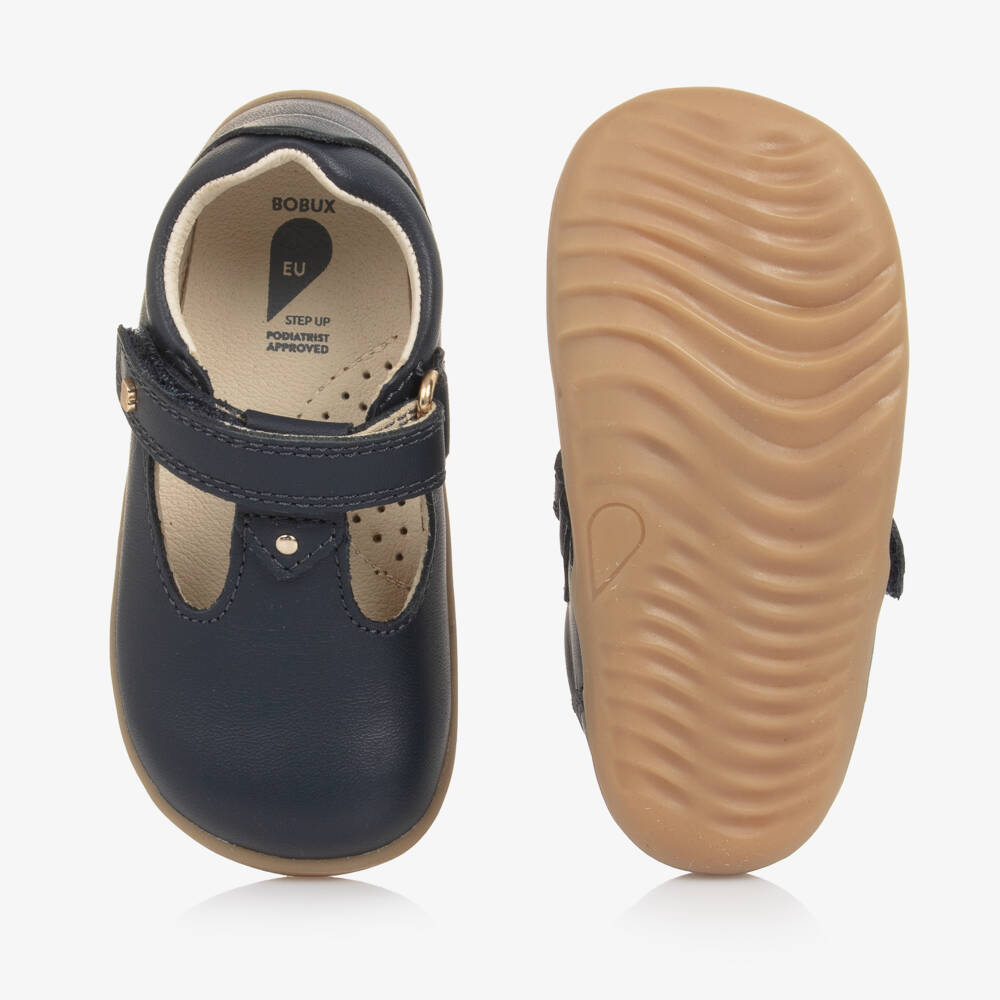 Bobux Step Up-Boys Blue Leather Pre-Walkers | Childrensalon Outlet