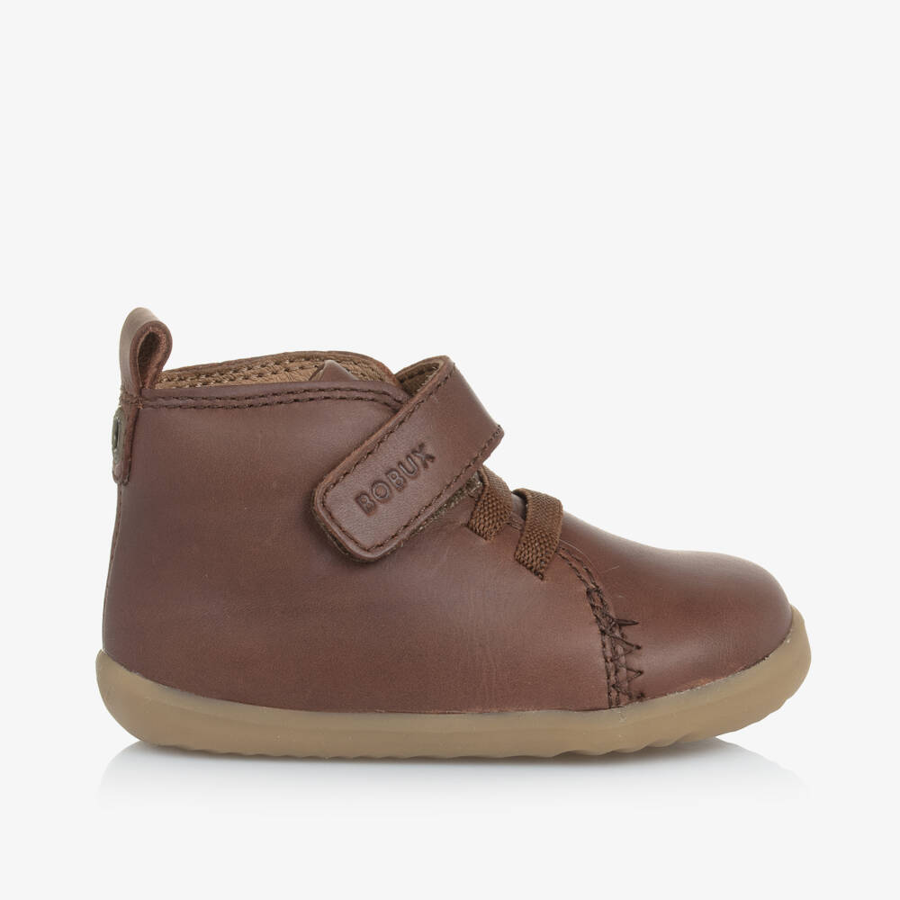 Bobux Step Up-Boys Brown Leather Step Shoes | Childrensalon Outlet
