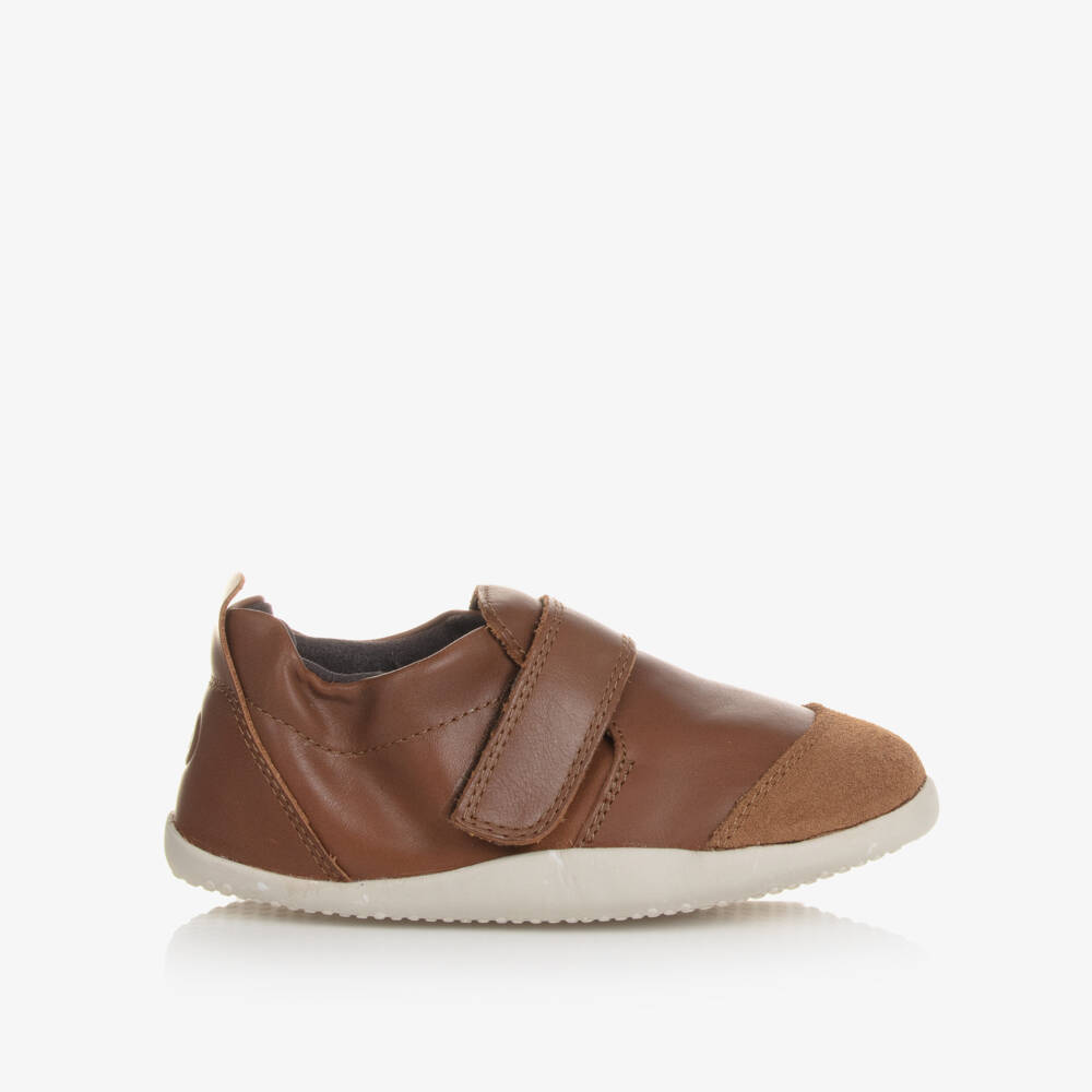 Bobux-Boys Chestnut Leather First Steps | Childrensalon Outlet