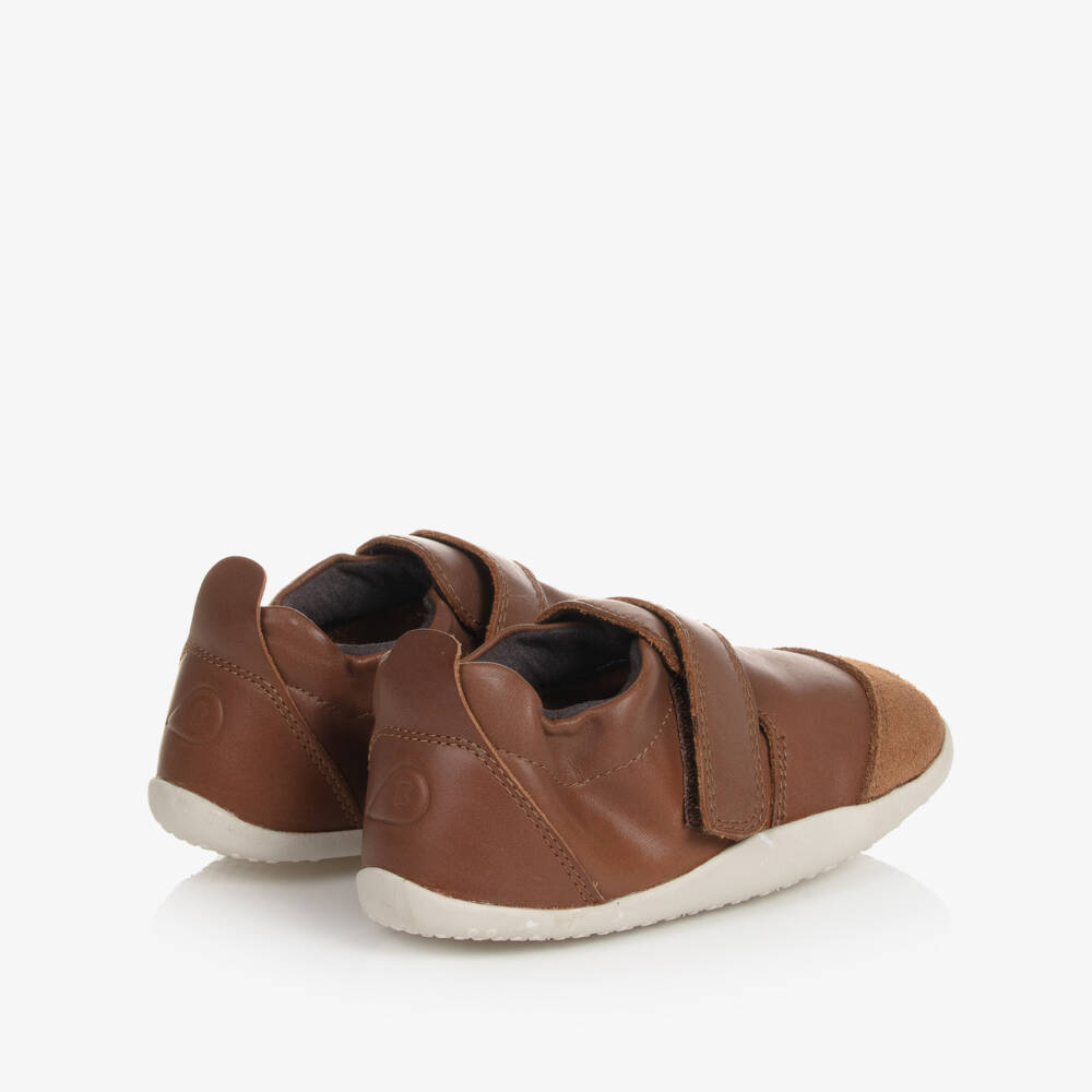 Bobux-Boys Chestnut Leather First Steps | Childrensalon Outlet