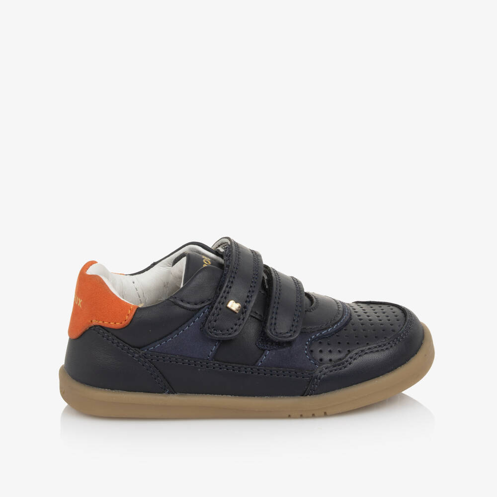 Bobux IWalk-Boys Navy Blue Leather IWalk Trainers | Childrensalon Outlet