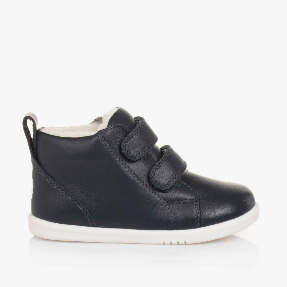 Bobux IWalk-Boys Navy Leather Adventure Sneakers | Childrensalon Outlet