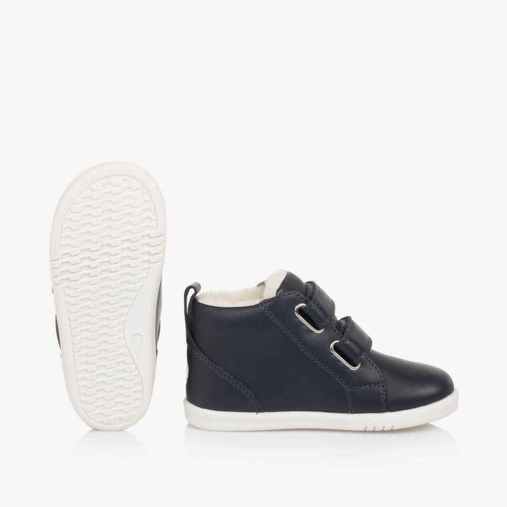 Bobux IWalk-Boys Navy Leather Adventure Sneakers | Childrensalon Outlet