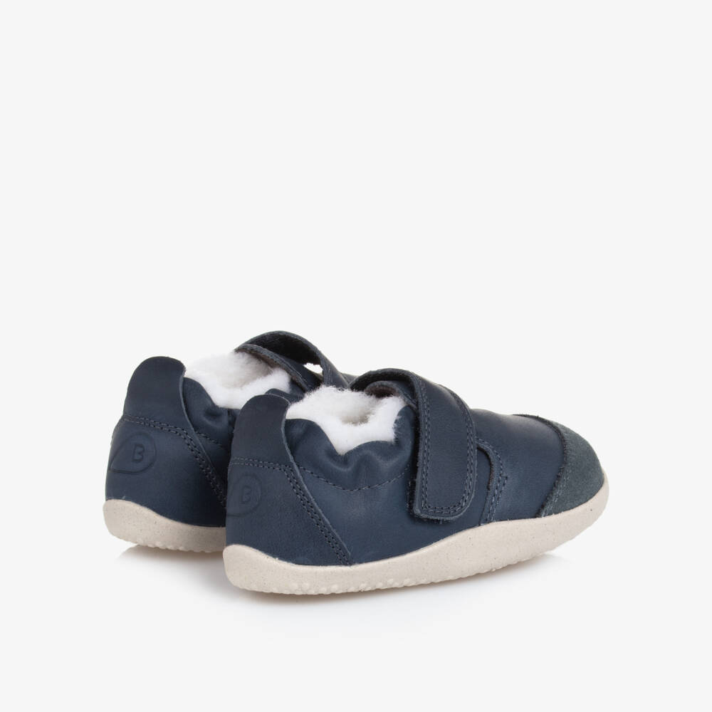 Bobux Xplorer-Boys Navy Leather First Steps Shoes | Childrensalon Outlet