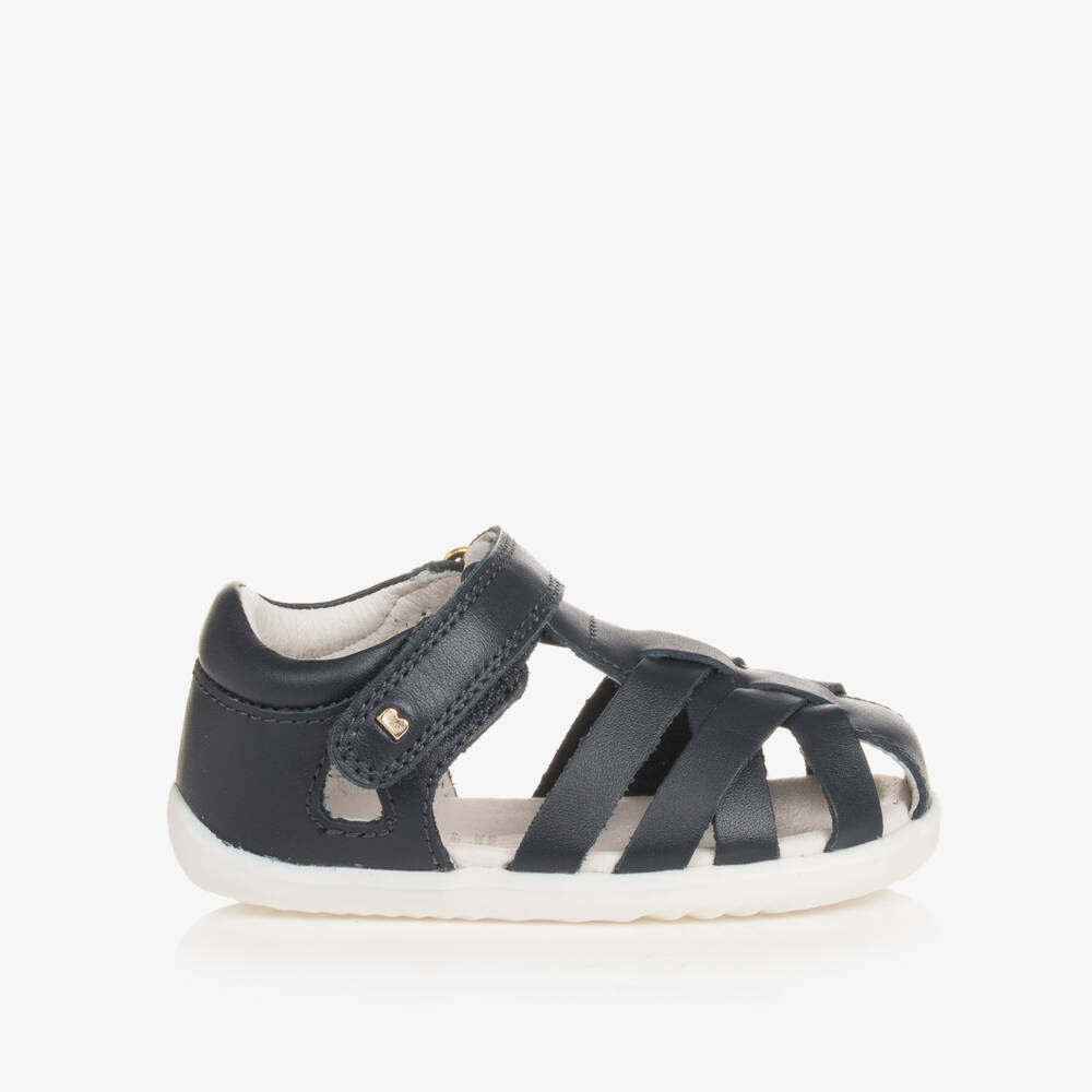 Bobux Step Up-Boys Navy Leather Walker Shoes | Childrensalon Outlet