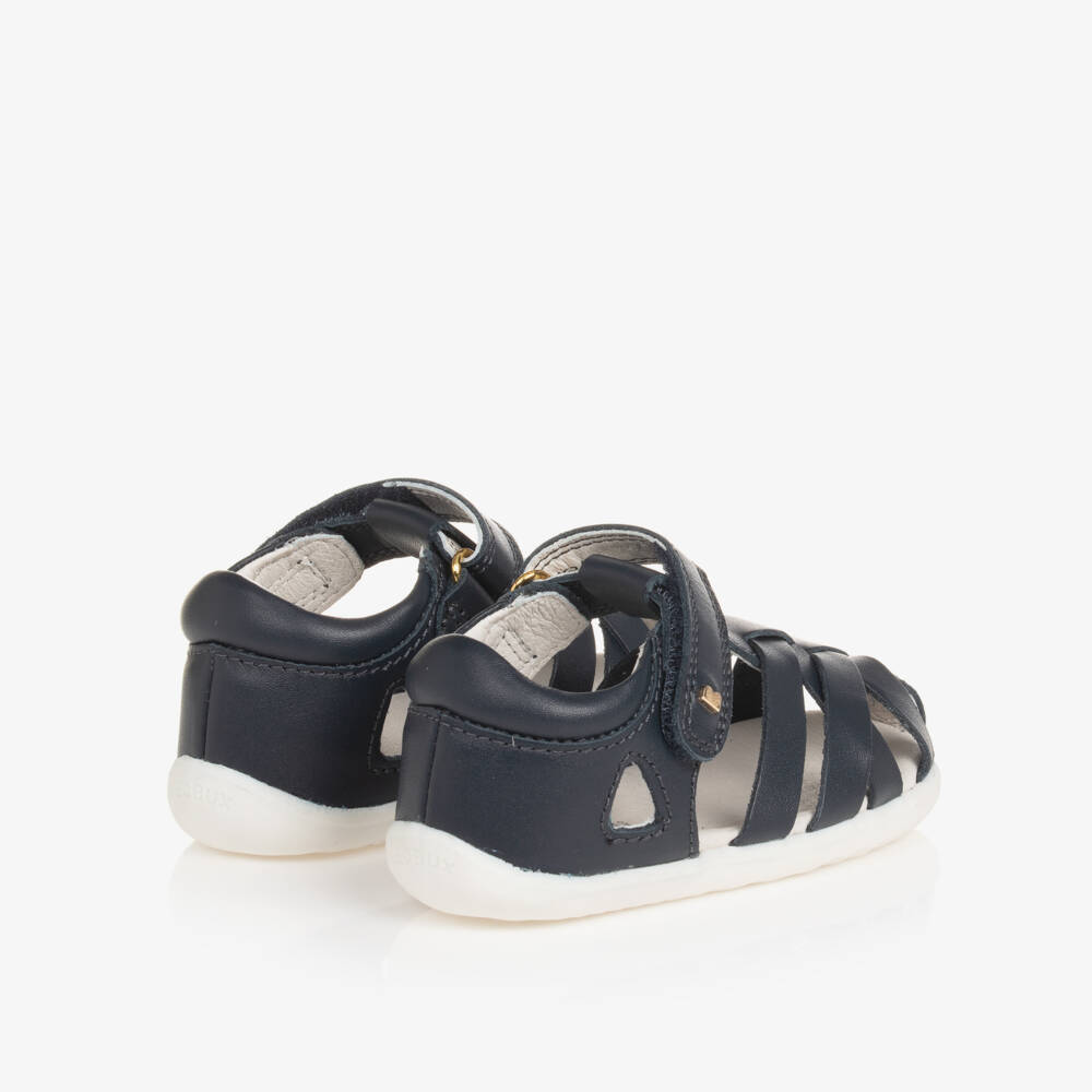 Bobux Step Up-Boys Navy Leather Walker Shoes | Childrensalon Outlet