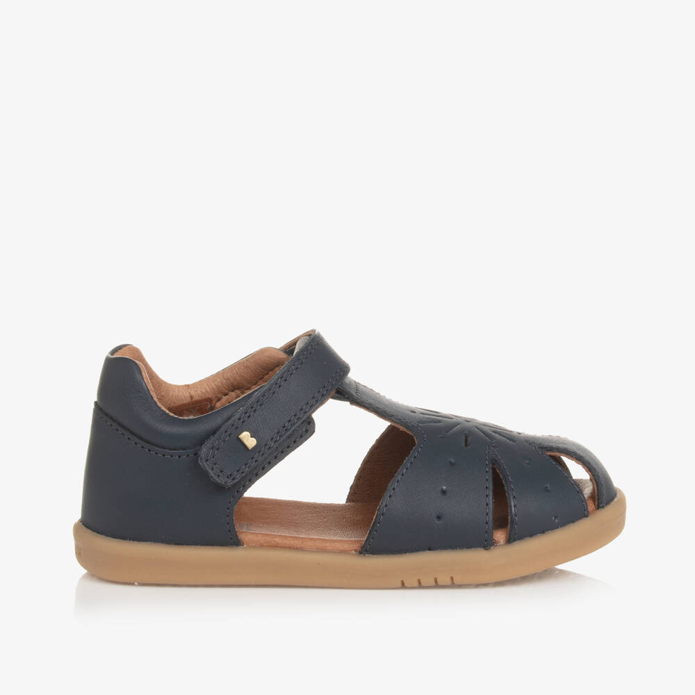 Bobux IWalk-Boys Navy Quickdry Leather Sandals | Childrensalon Outlet