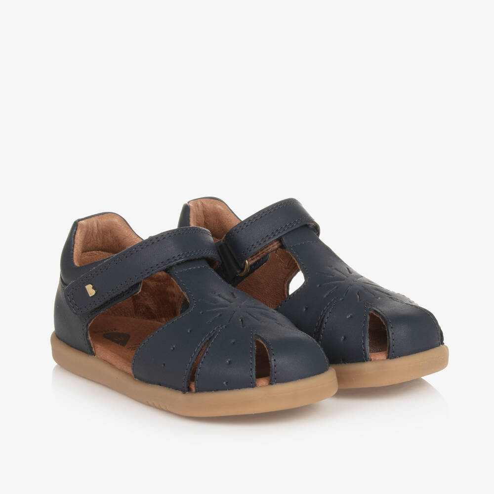 Bobux IWalk-Boys Navy Quickdry Leather Sandals | Childrensalon Outlet